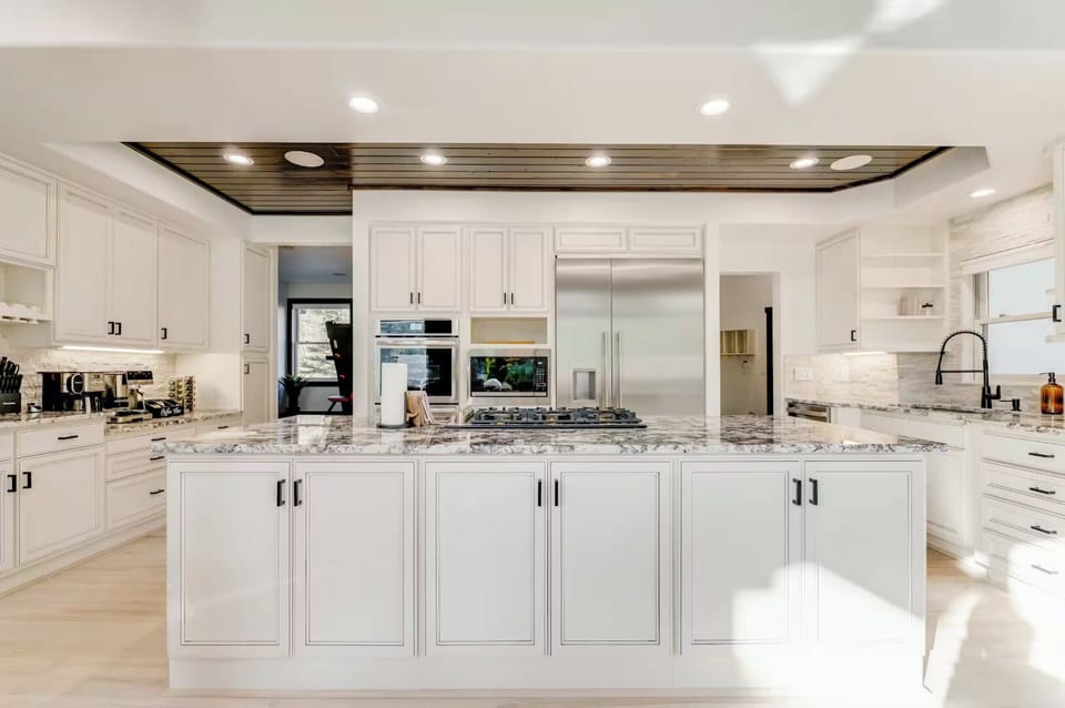 Expansive Kitchen Island - Perfect for meal prep, charcuterie, happy hour, or gathering with family while dinner comes together in the heart of the home.