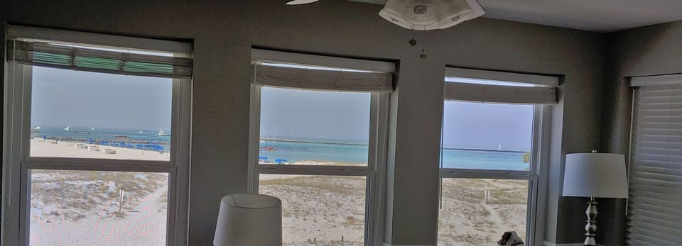 View of the water from living room