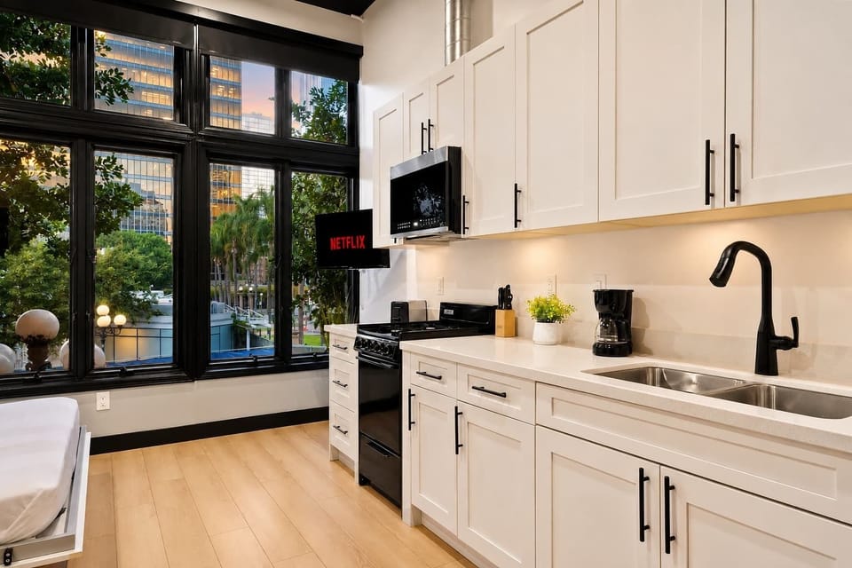 ☕ Natural light pours in as you prep breakfast, turning routine into something worth lingering over.
