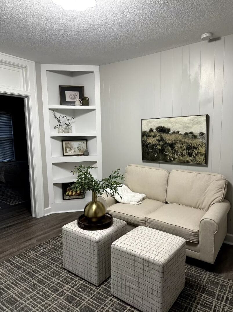 Curl up on the cozy loveseat with a good book or your favorite show after a day of adventuring.