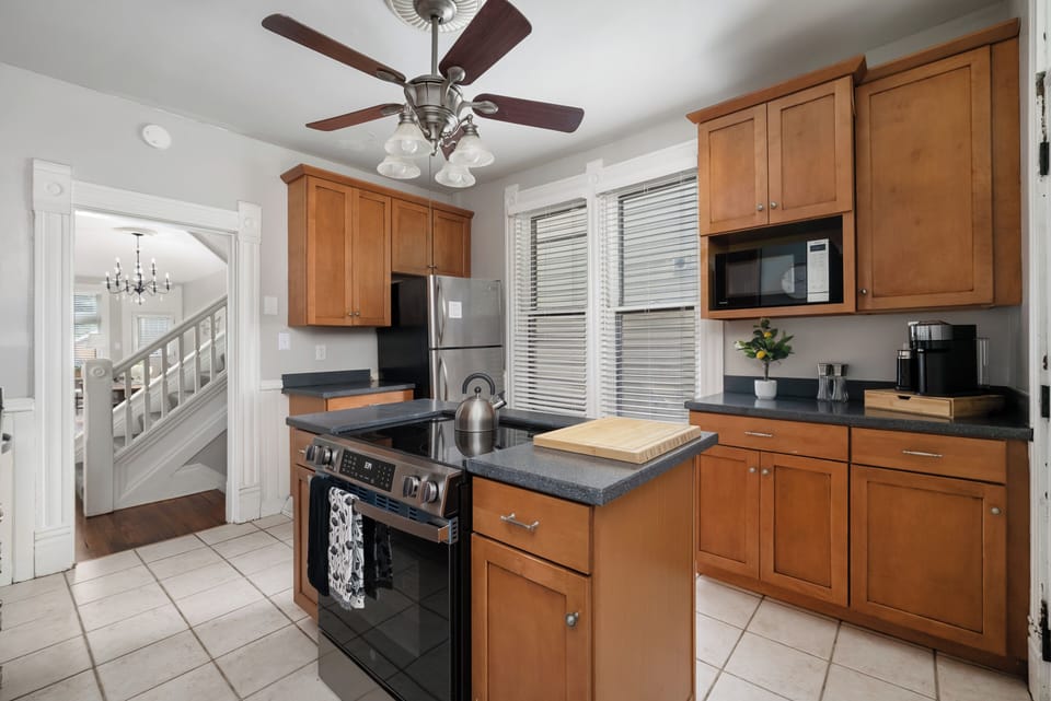 Convenient first-floor half bathroom