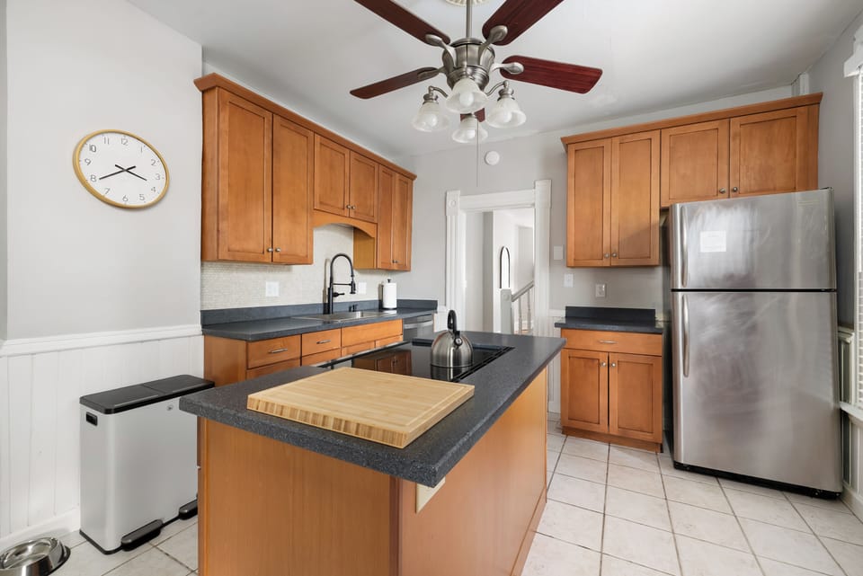 Spacious ensuite bathroom with a double vanity and walk-in shower