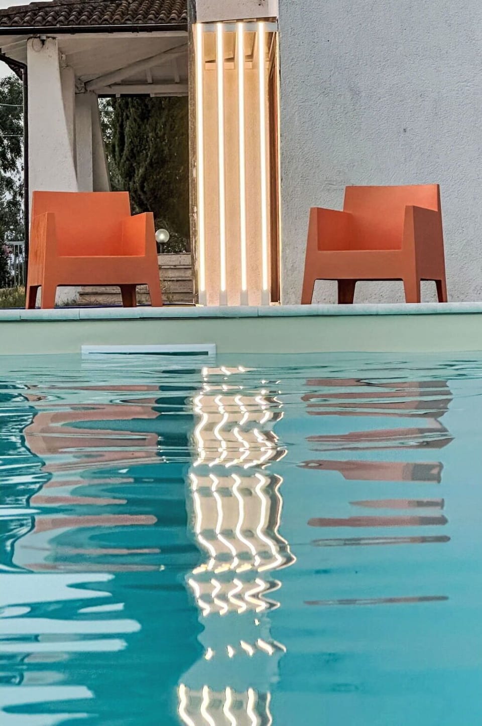 Orange, Swimming Pool, Wood Stain, Outdoor Furniture, Outdoor Structure