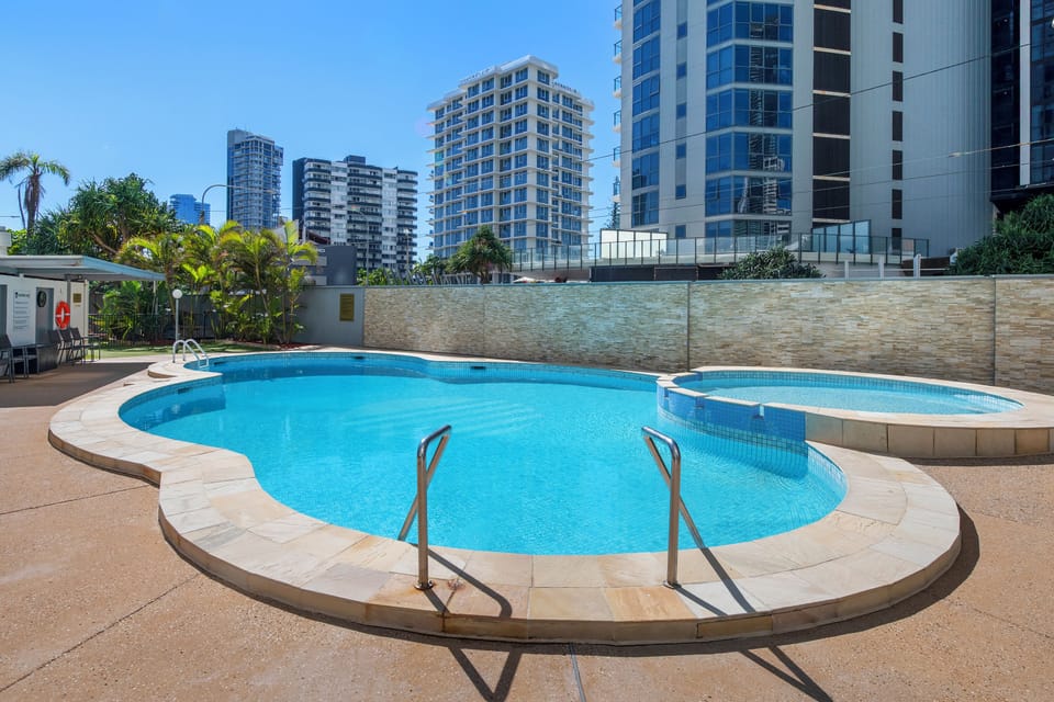 Cool off in the resort-style swimming pool.