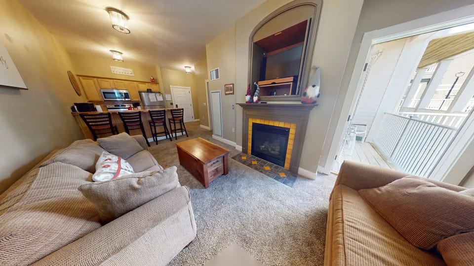 Living room with queen sofa bed