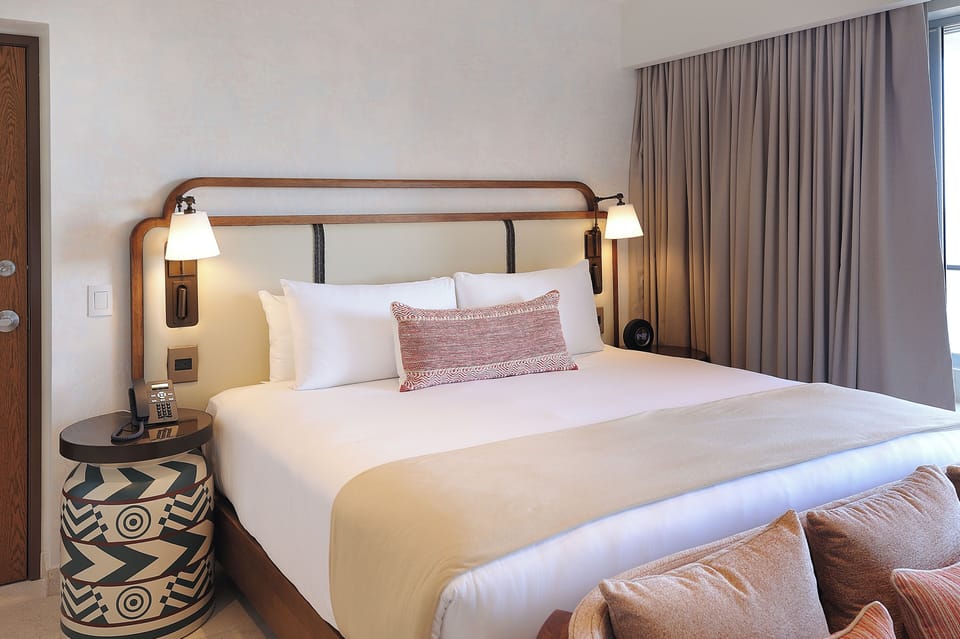 Drift off in a quiet room with blackout curtains drawn.