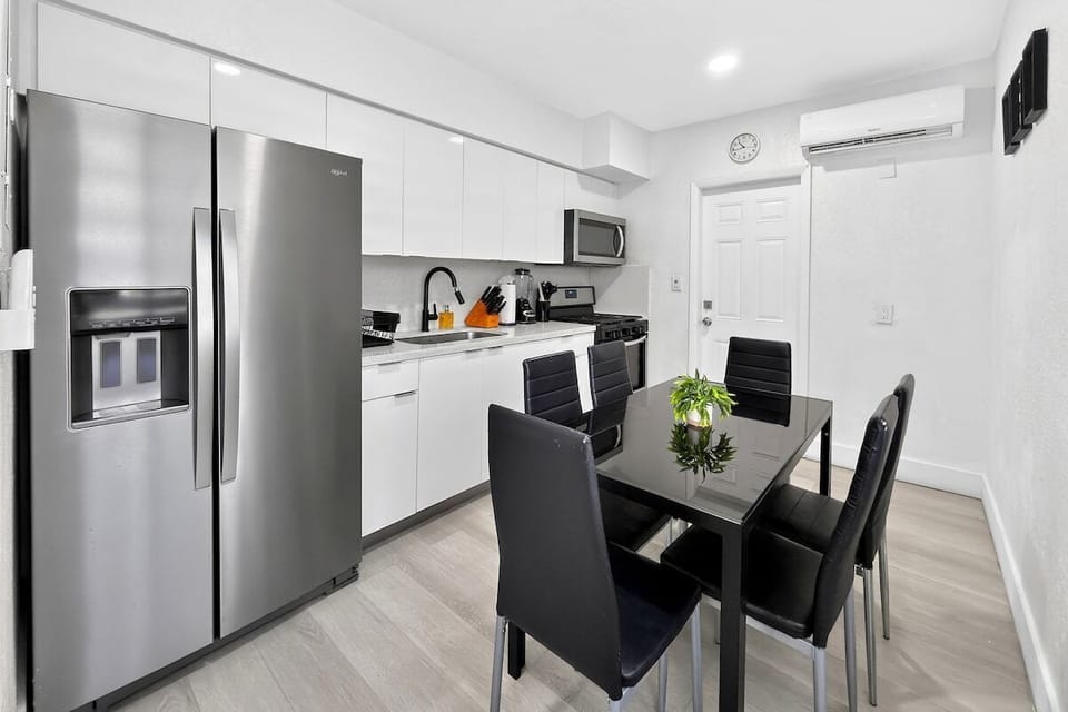 Dining area with 2 comfortable seating areas for shared meals