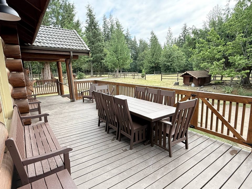 Gather around The Lodge's outdoor table for fresh-air meals