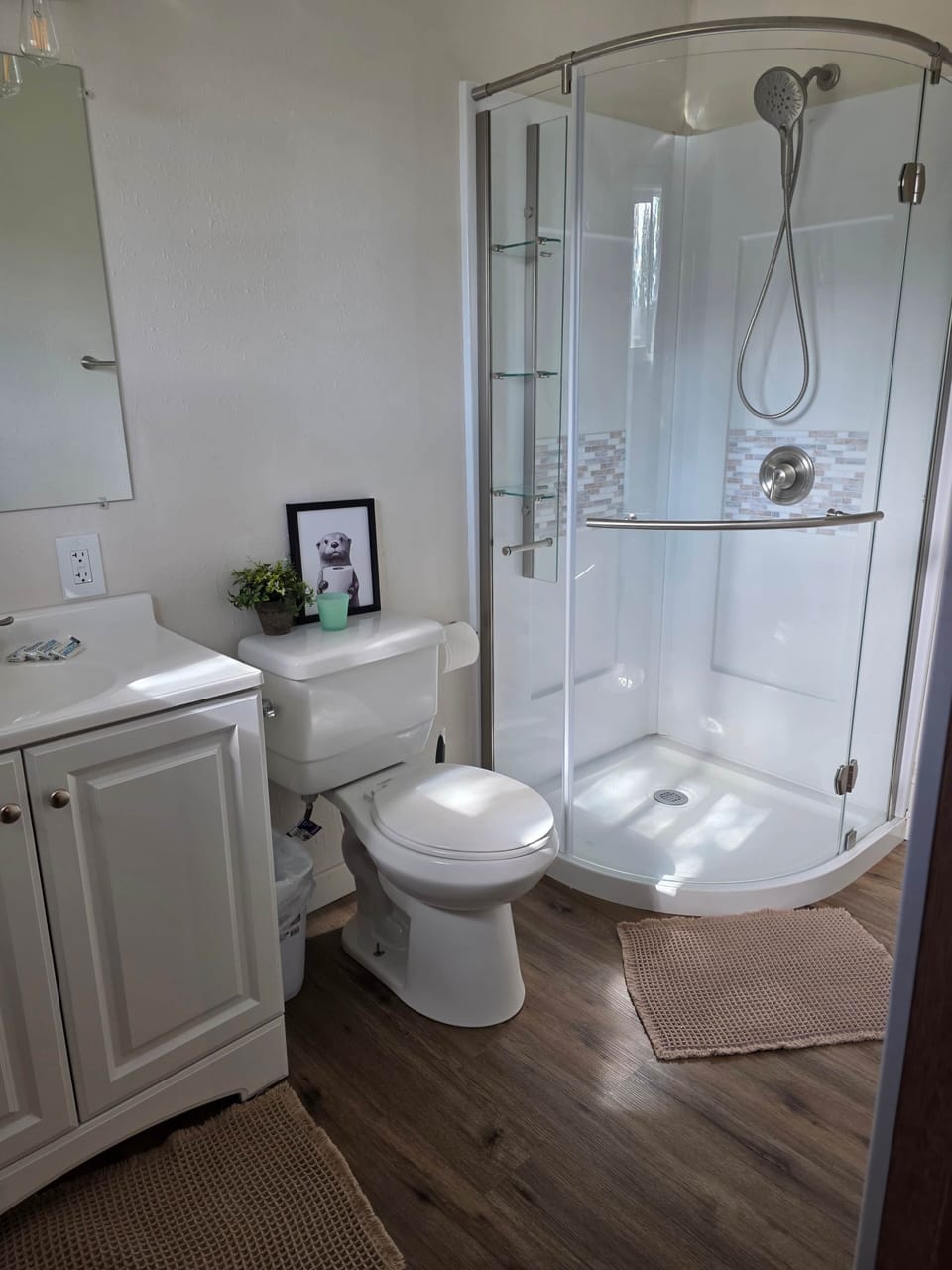 The bathroom off the master bedroom