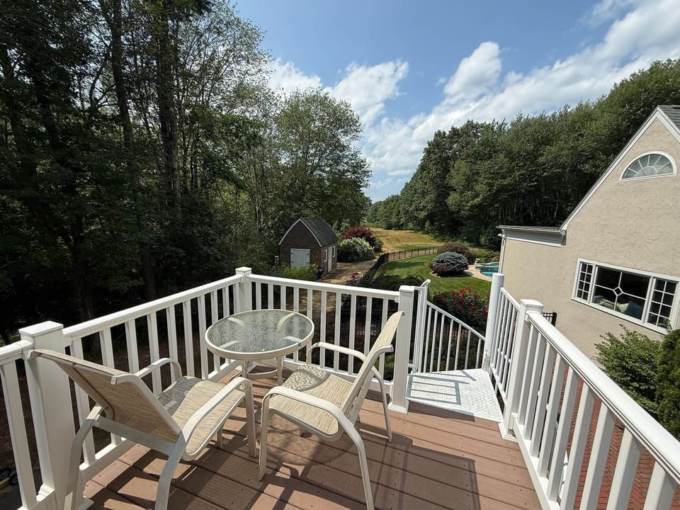 Enjoy your own private back deck, right off the master bedroom.