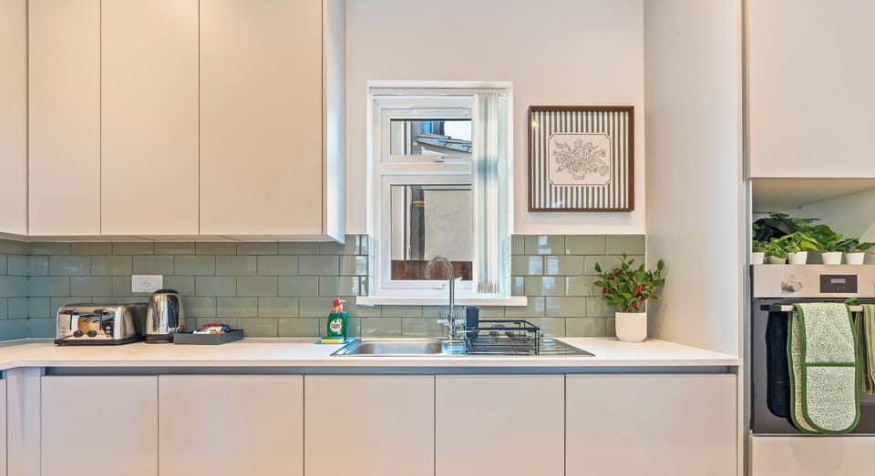 Fully equipped kitchen with everything needed for your stay.