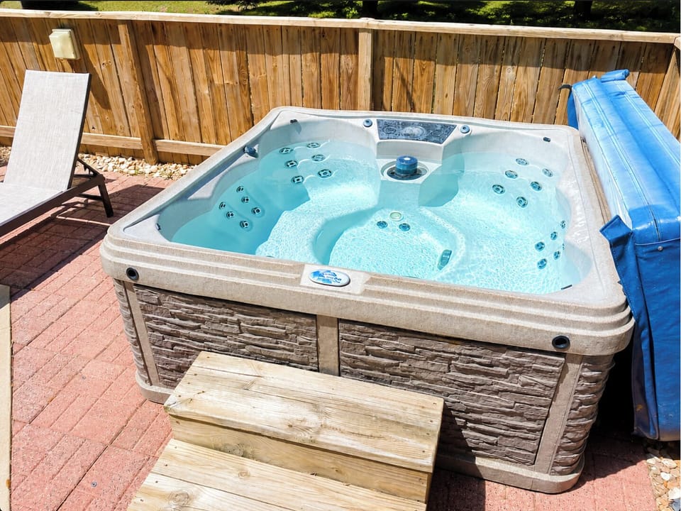 Your private hot tub, ready when the day winds down.