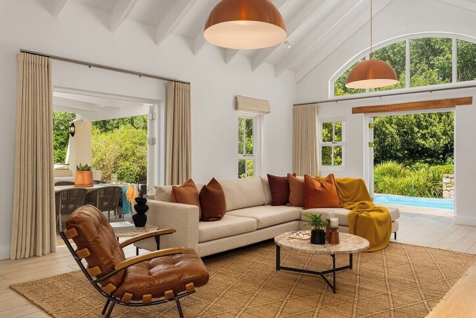 "...the house is very spacious with zoning of the rooms allows for privacy. We enjoyed the garden and swimming pool and would definitely stay again..."