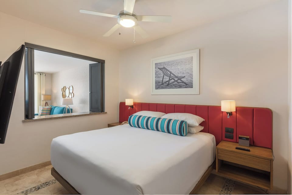 Drift off in a cozy room with calming coastal accents.
