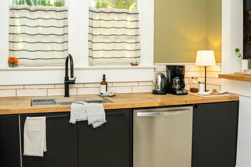 A well-appointed kitchen with everything you need to prepare meals and enjoy a comfortable stay.