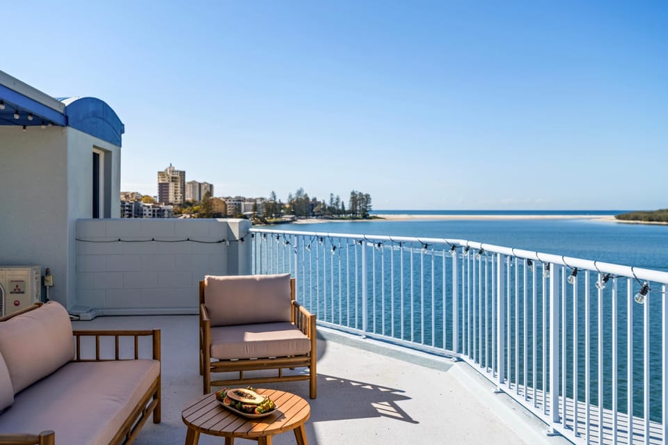 Private rooftop retreat with panoramic views across the Sunshine Coast