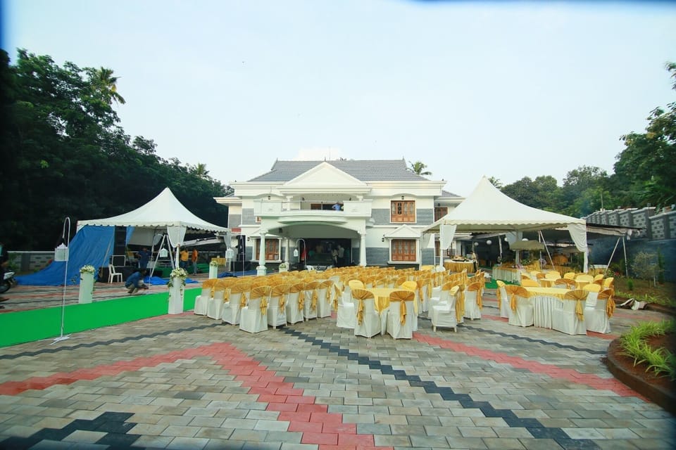 Outdoor banquet area