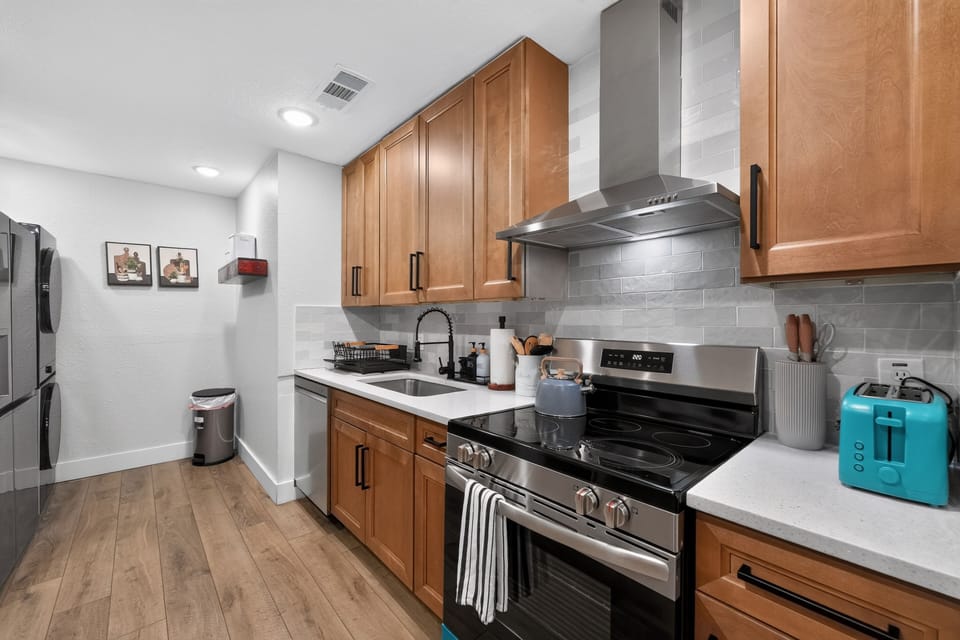 Indoors, Kitchen, Sink, Floor, Flooring
