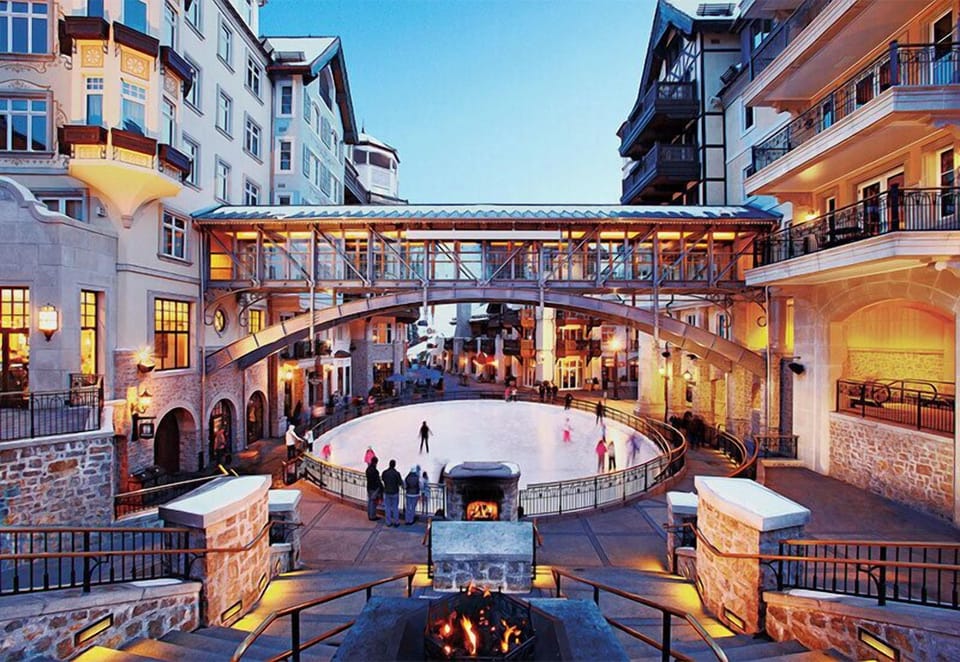 Stroll into the village for skating, shops, and fireside vibes.