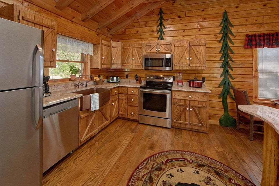 Rustic Riverside Cabin with Full Kitchen