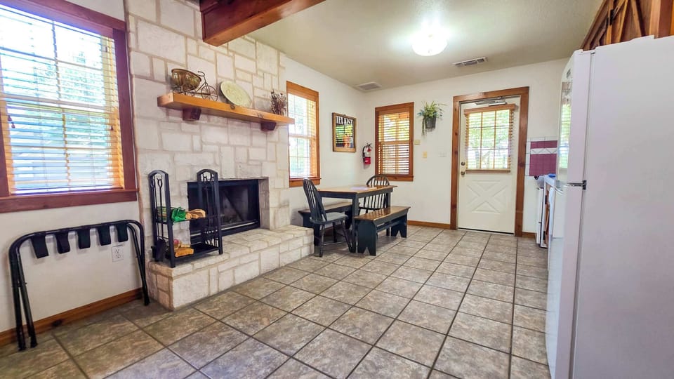 The lower-level studio’s inviting eat-in kitchen is spacious & offers all the comforts of home​