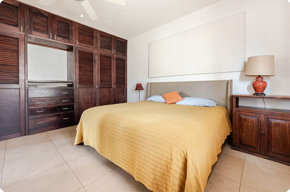 Bedroom, king bed. 