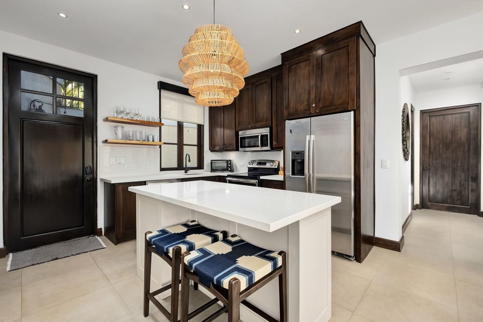 Island seating in kitchen