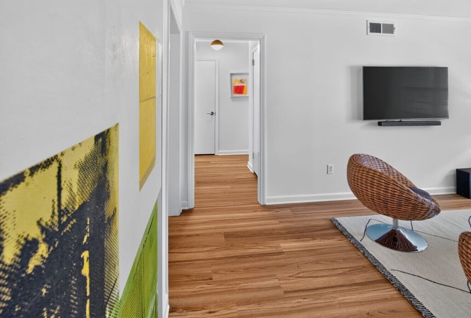 Living Room | TV | Hardwood Floors