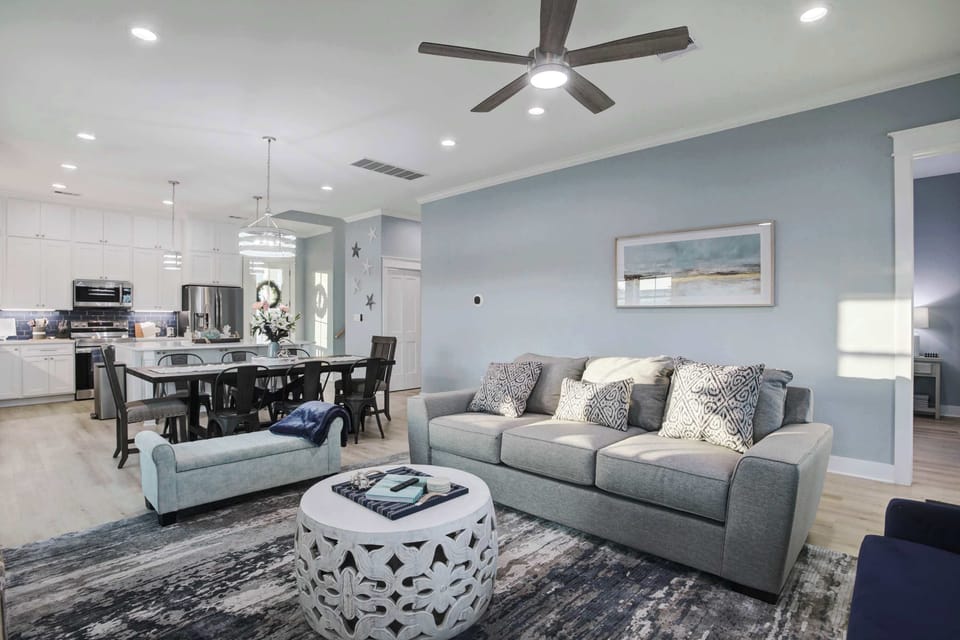 Bright, airy, and made for lounging — this is your home base between beach days.