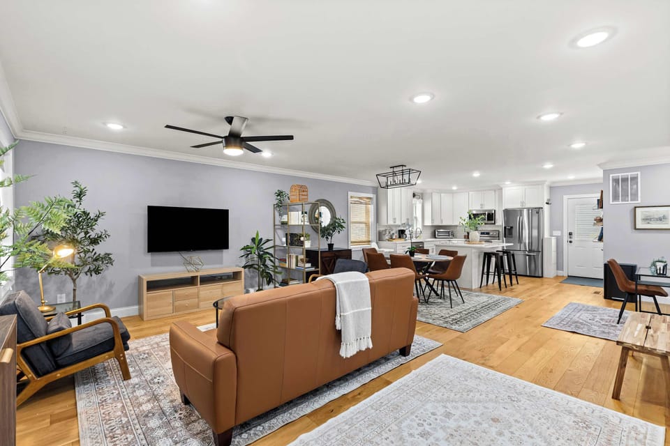 Where everyone can hang out together. The open layout makes it easy to cook, relax, and spend time together without feeling crowded.