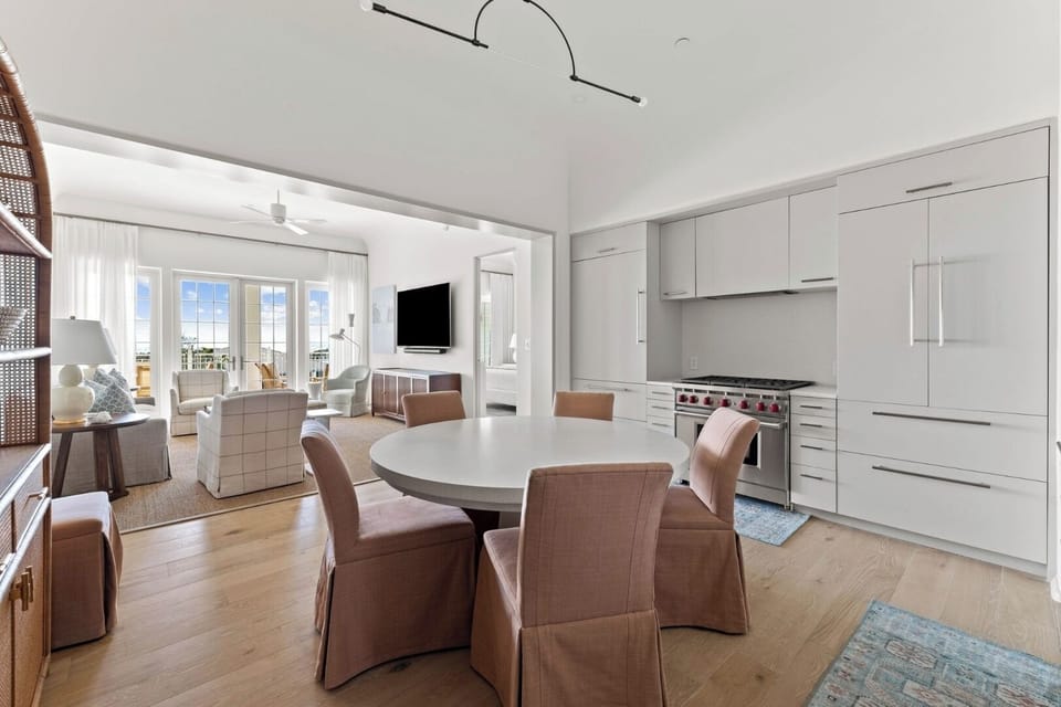Cook together in a sleek kitchen made for easy hosting.