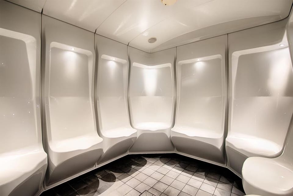 Breathe deep and relax in our sculpted steam lounge
