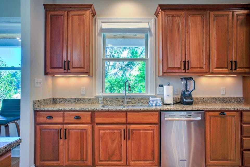 kitchen with dishwasher and blender