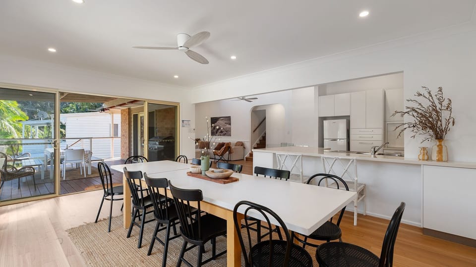 Gather around the large island bench for relaxed meals and conversation