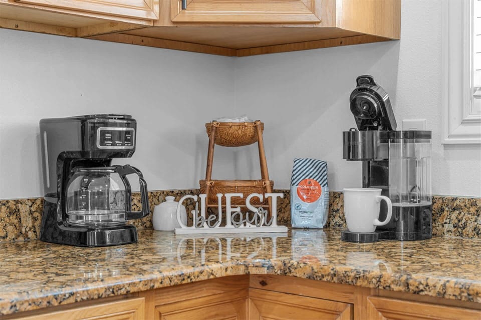 The spacious kitchen is well equipped for an unforgettable getaway​