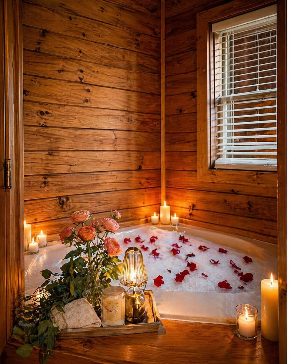 En-suit bath tub perfect for a relaxing night after