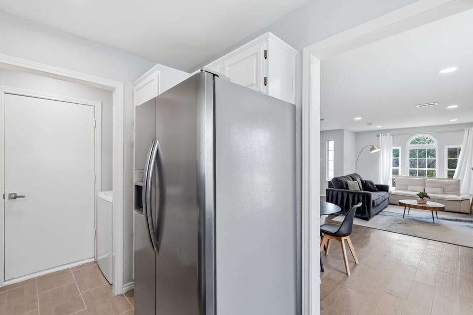 Kitchen open to living room