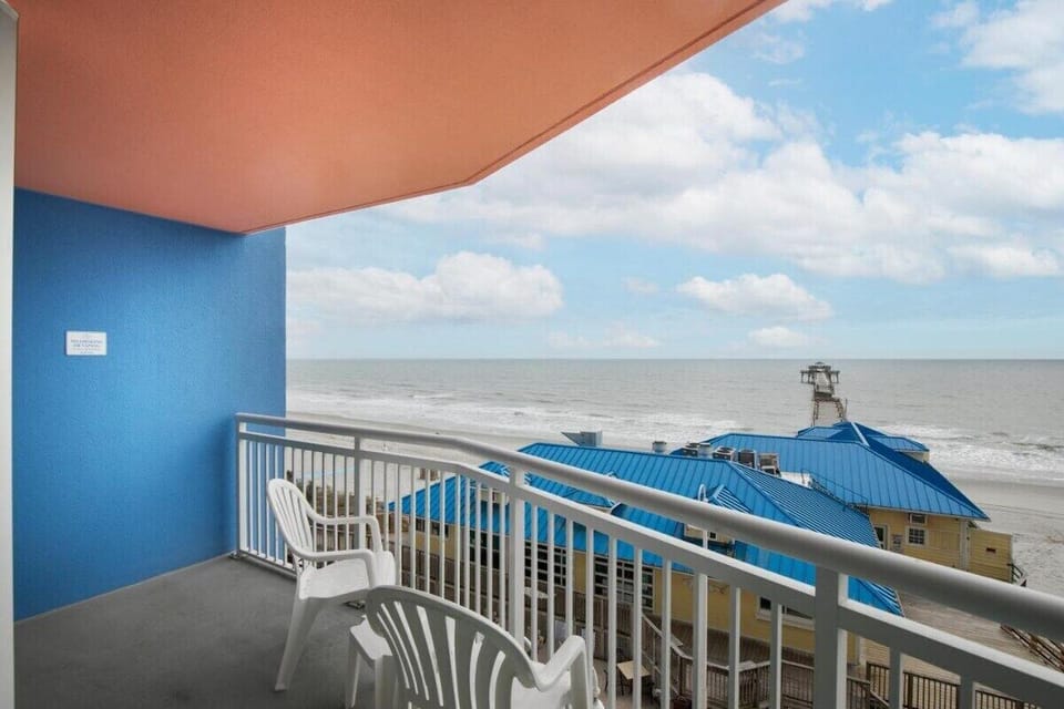 Enjoy morning coffee overlooking the beach