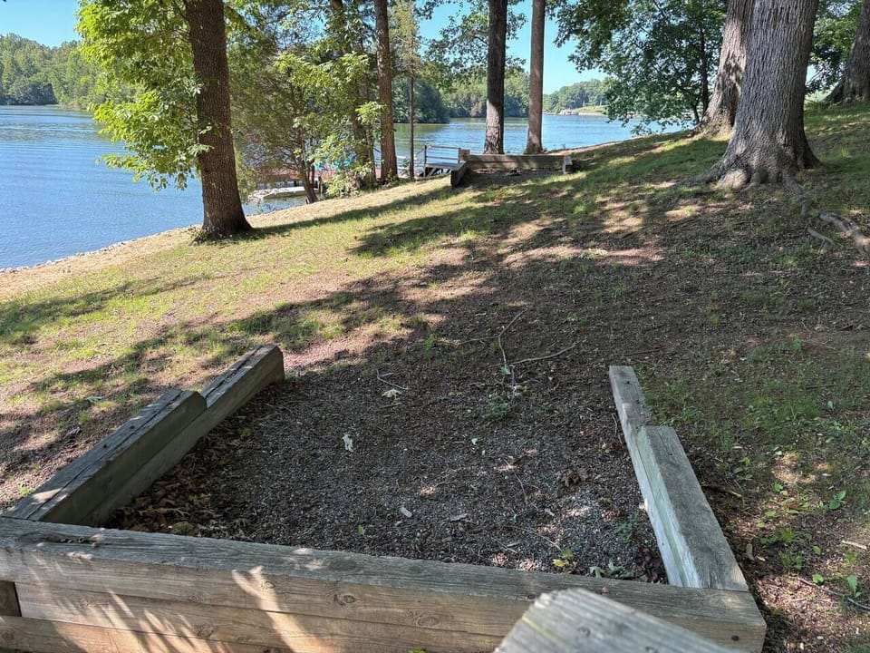 Horse show pit in the yard adjacent to the fire pit
