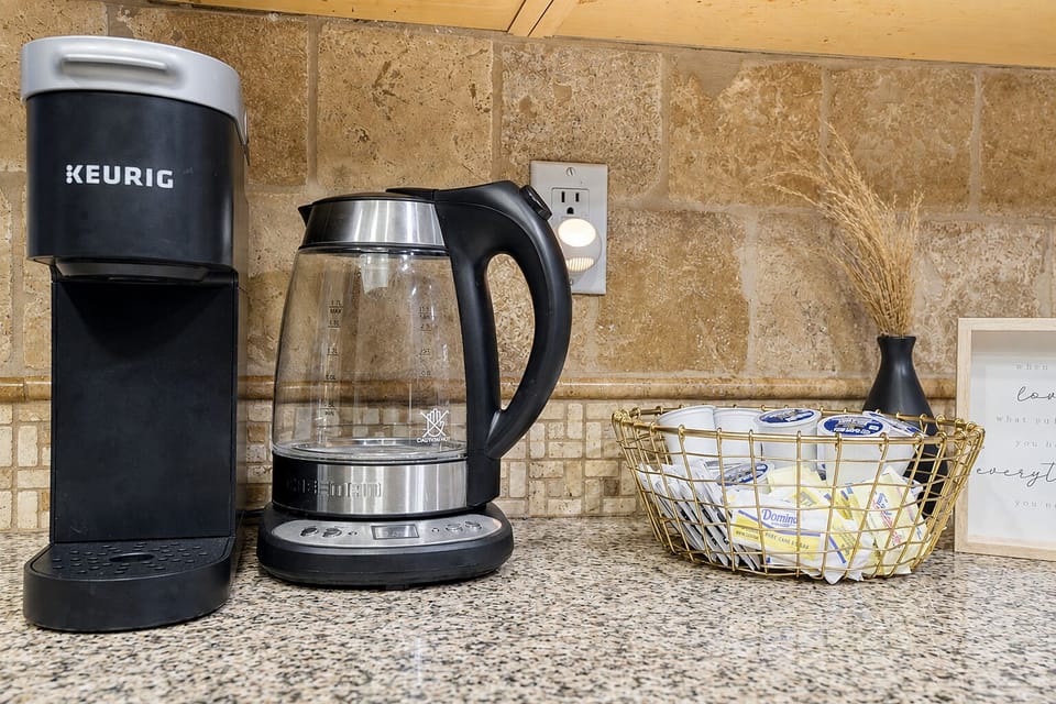 Fuel your day at our complimentary coffee station