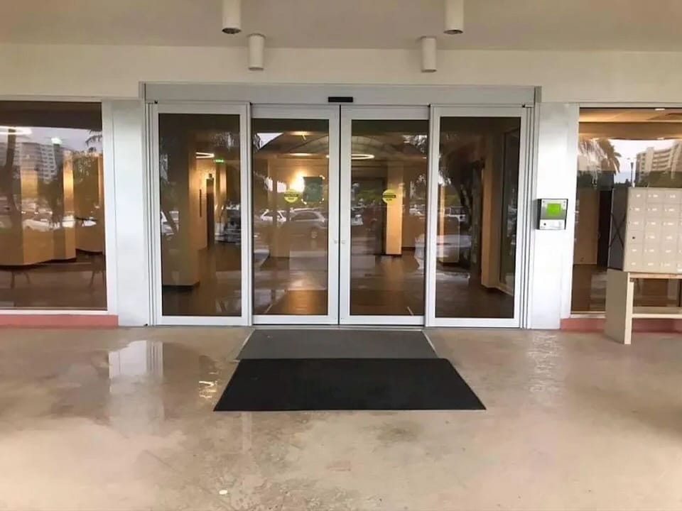 Building entrance with access code