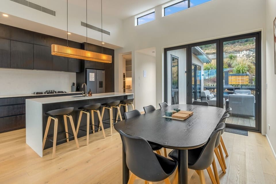 Dining area connects directly with the outdoor area