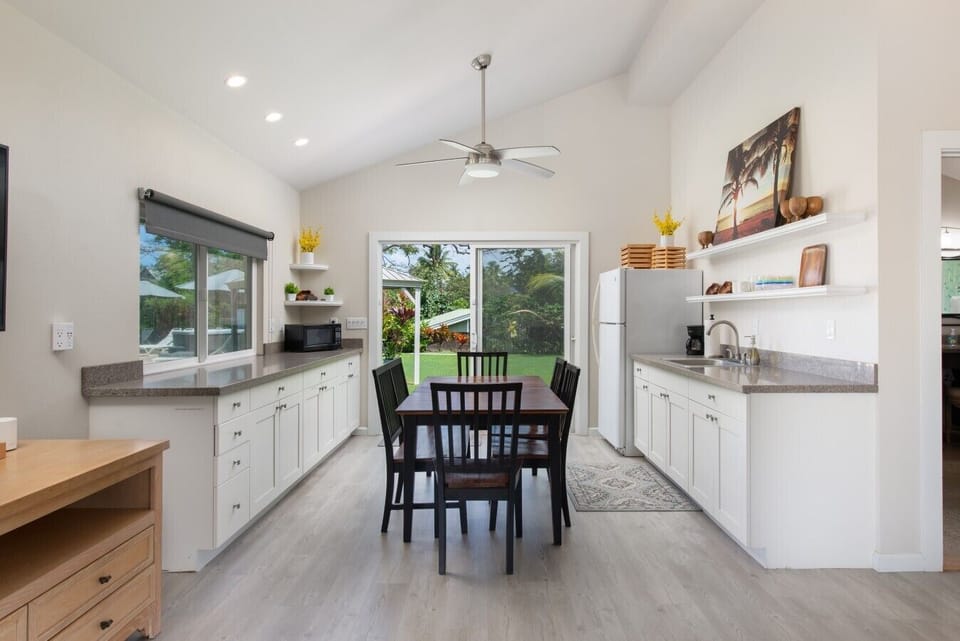 Cottage kitchen and dining area