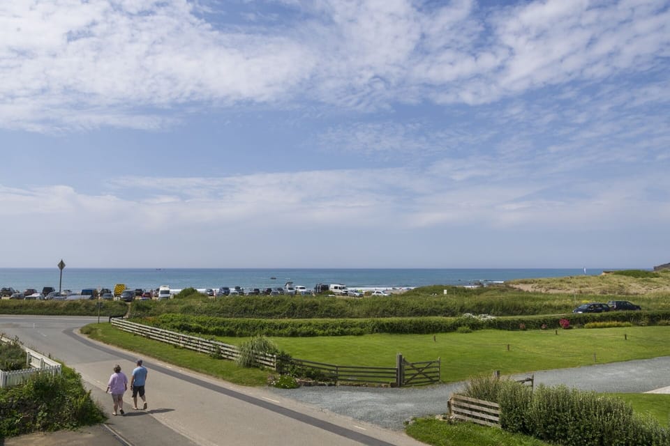 Panoramic sea views from Croft House holiday home near Bude