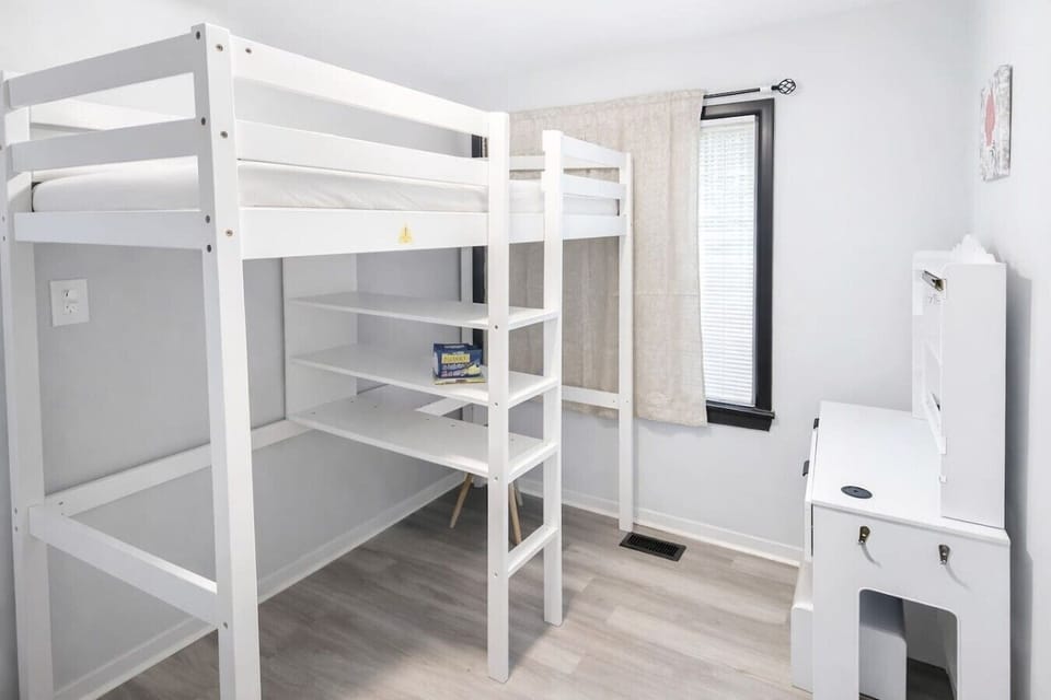 Maximize your productivity in this versatile bedroom that easily converts into a quiet home office, featuring fast, reliable Wi-Fi and plenty of natural light to create the perfect professional environment for your remote work or contract assignments