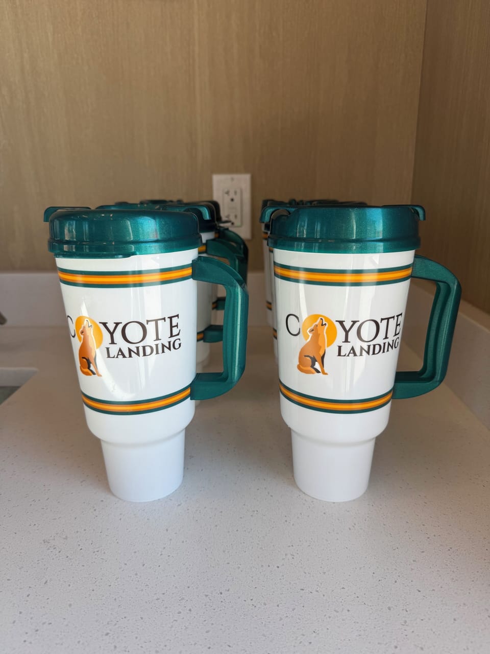 Refillable soda mugs available at the clubhouse (Coca-Cola machine)