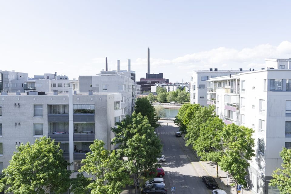 The view from the balcony during summer
