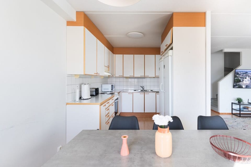 The fully equipped kitchen