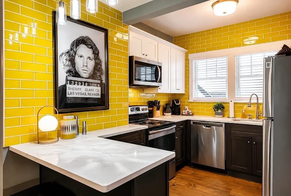 First floor kitchen with stainless steel appliances