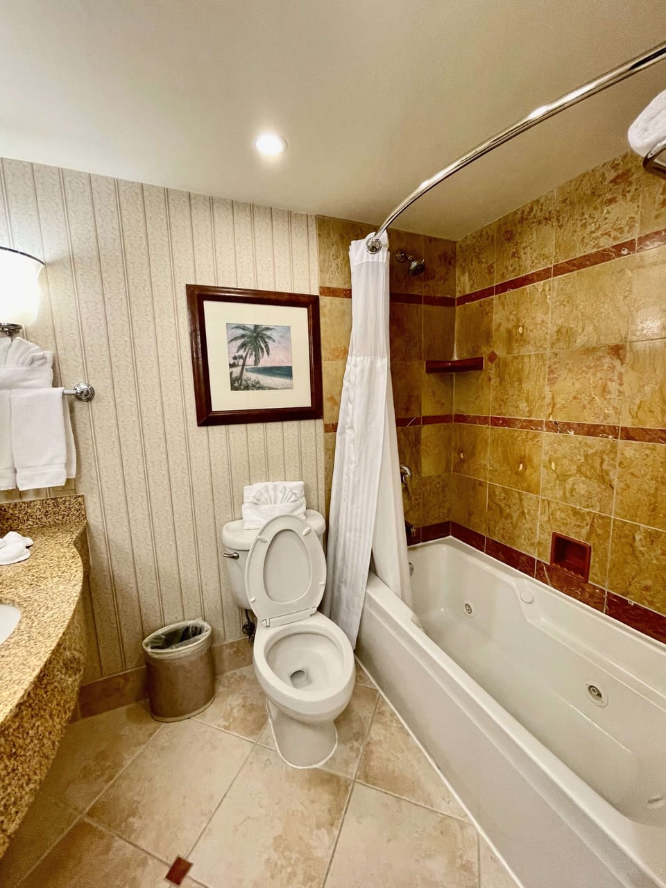 Refresh in a spa-like bath with deep soaking tub.